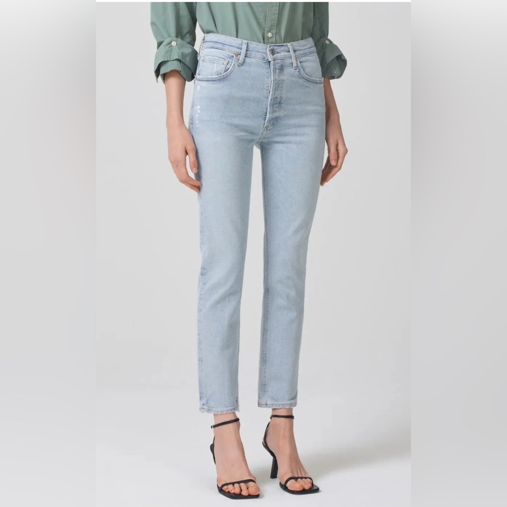 Citizens of Humanity Jolene jeans in Lush. Light Blue Women's Jeans